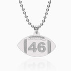 Custom Football Pendant with Number