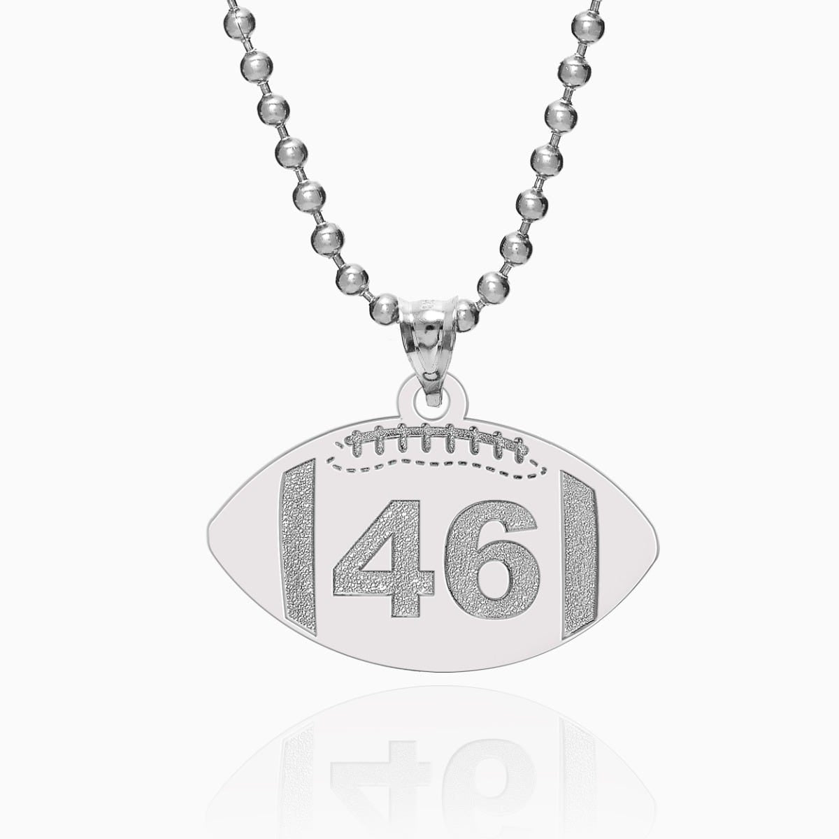 Custom Football Pendant with Number