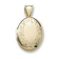 Solid 14K Yellow Gold Premium Weight Oval Picture Locket