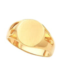 Men's Round Signet Ring