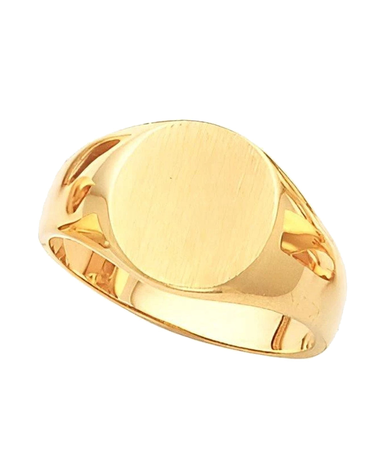Men's Round Signet Ring