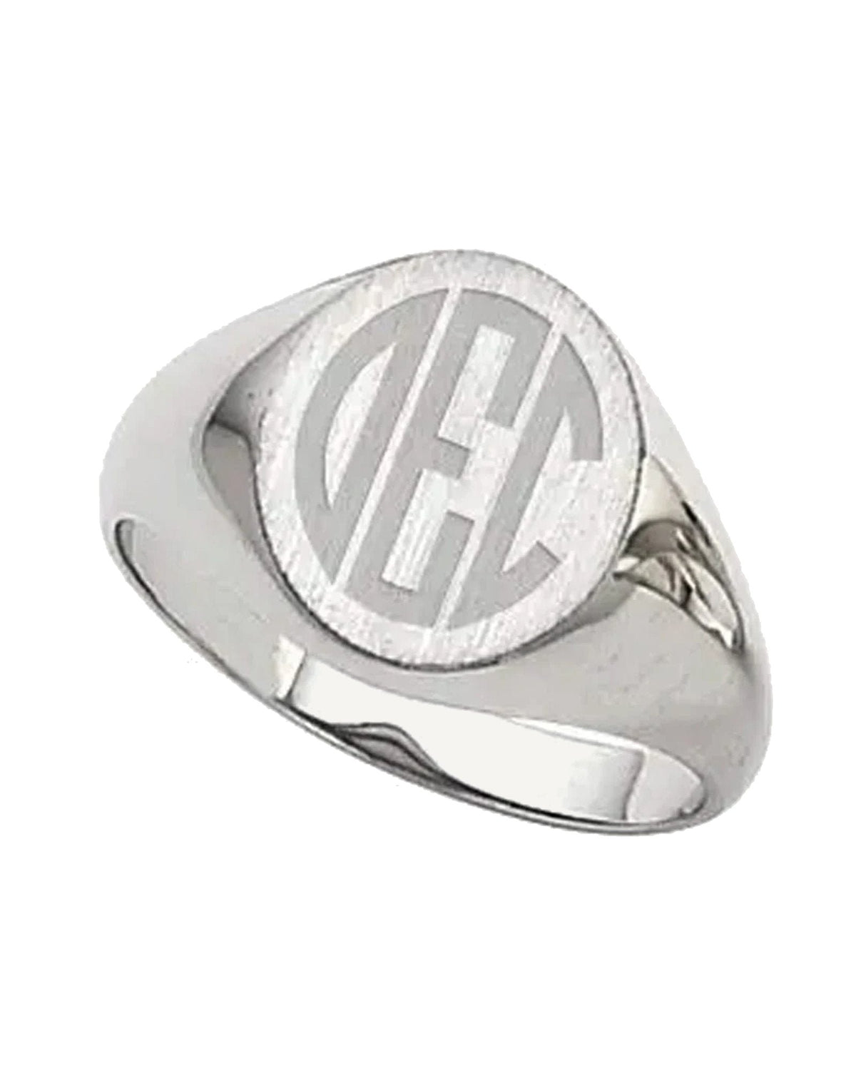 Men's Round Hollow Signet Ring