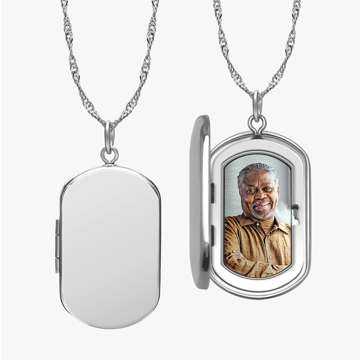Dog Tag Photo Locket