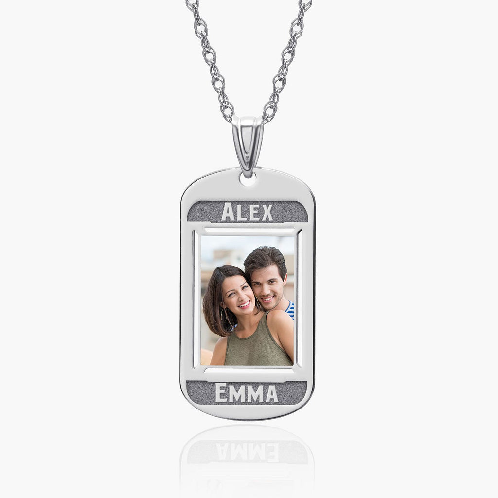 Dog Tag with 2 Names Etched