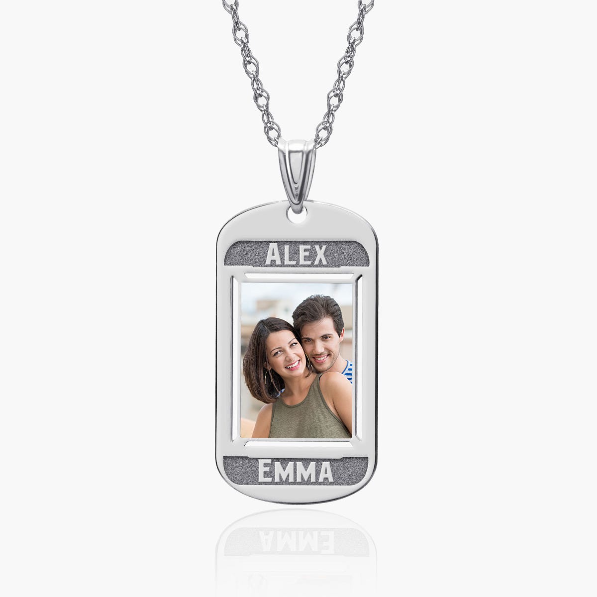 Dog Tag with 2 Names Etched