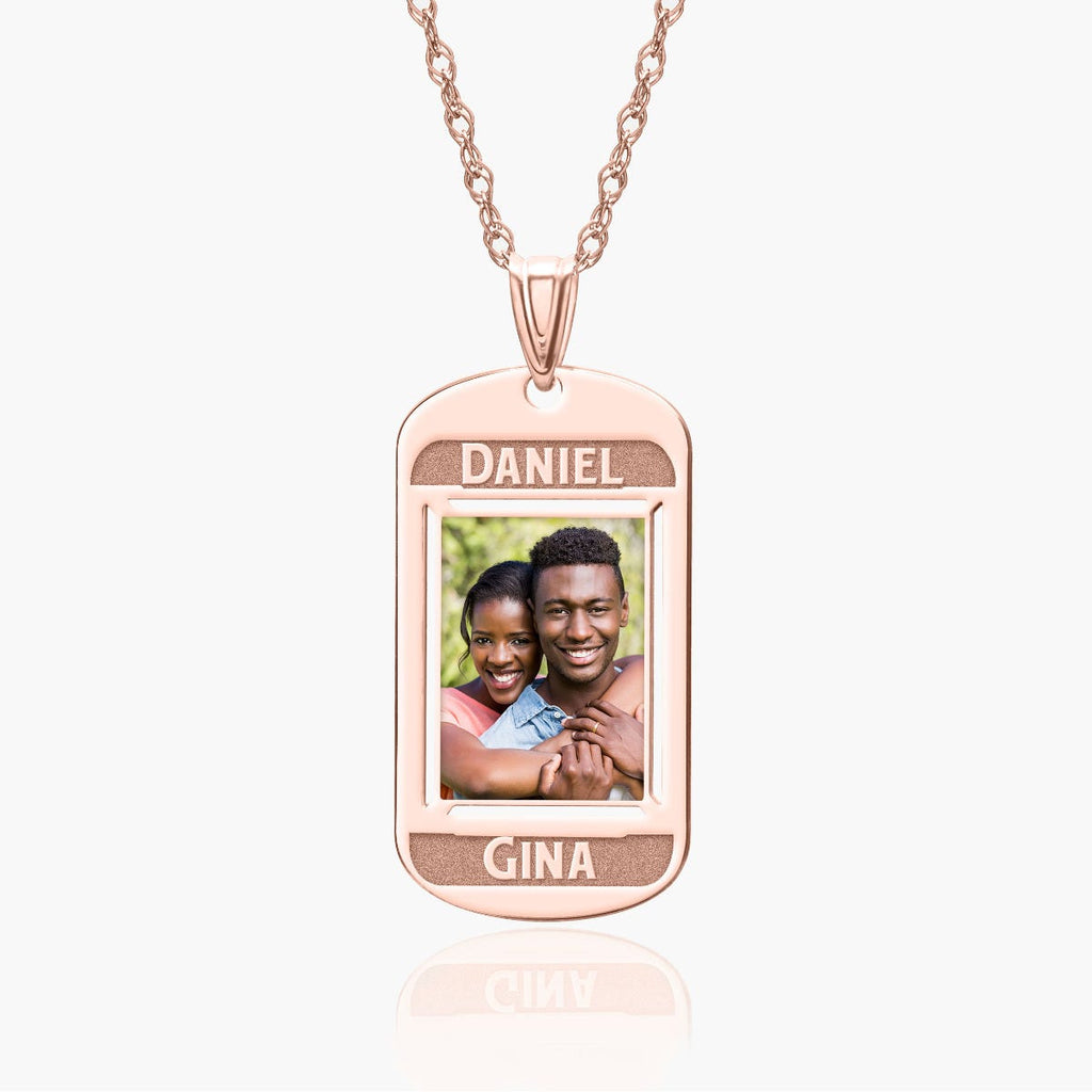 Dog Tag with 2 Names Etched