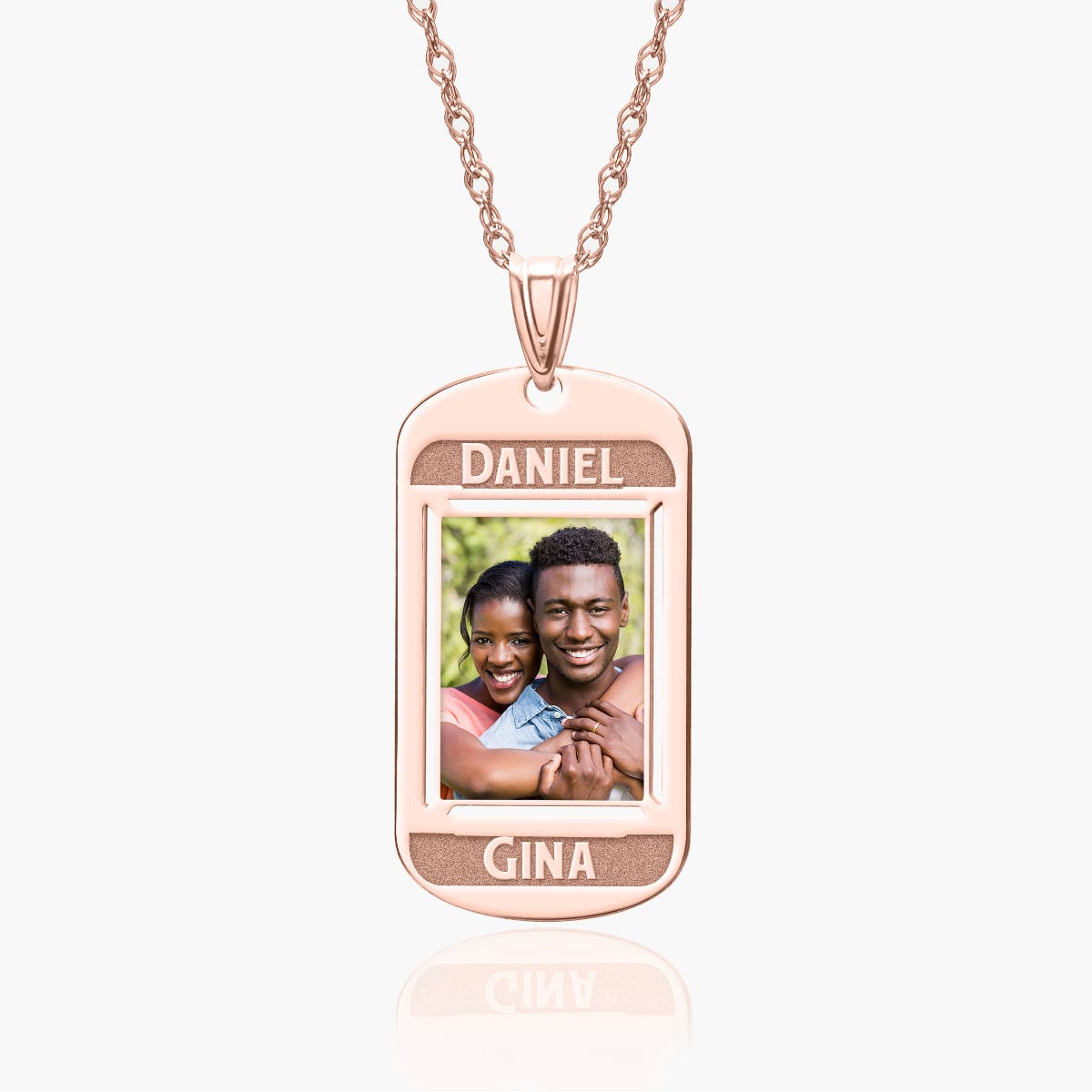 Dog Tag with 2 Names Etched