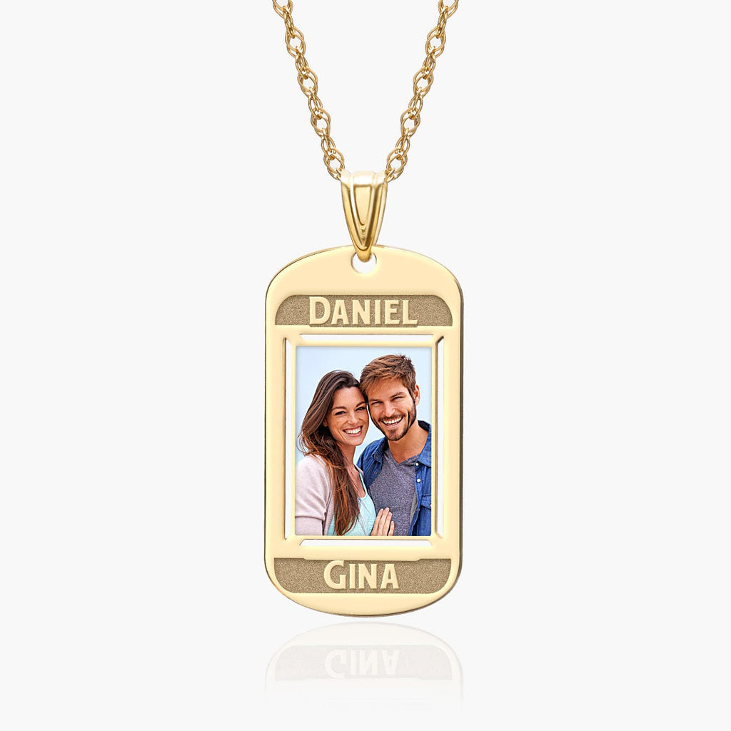 Dog Tag with 2 Names Etched