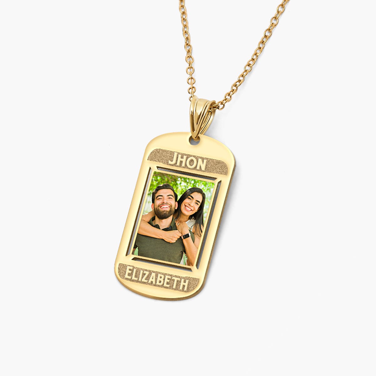 Dog Tag with 2 Names Etched