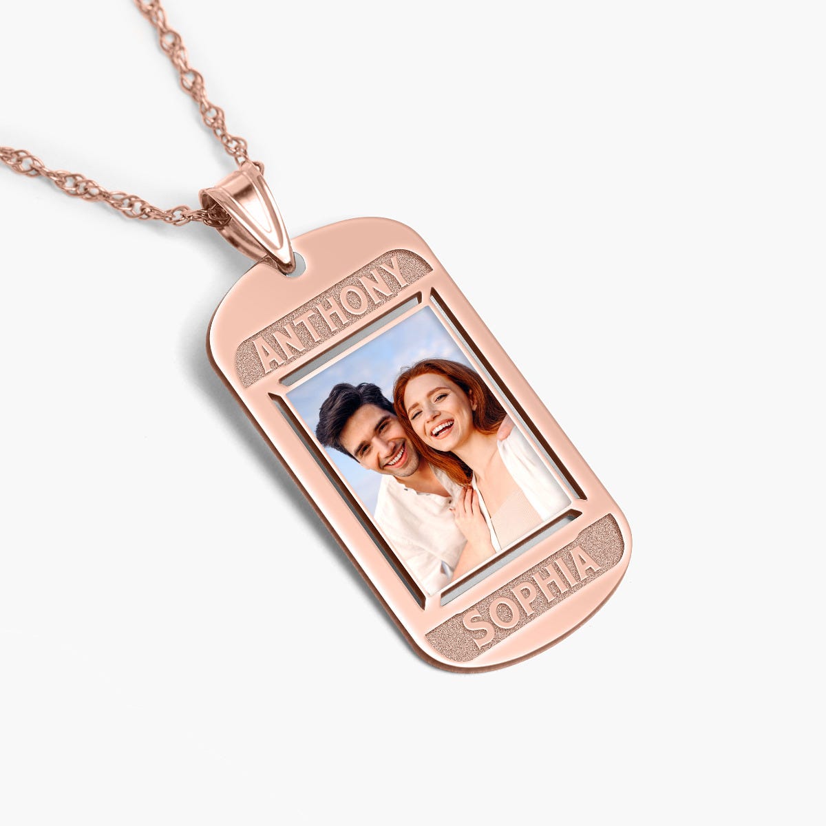Dog Tag with 2 Names Etched