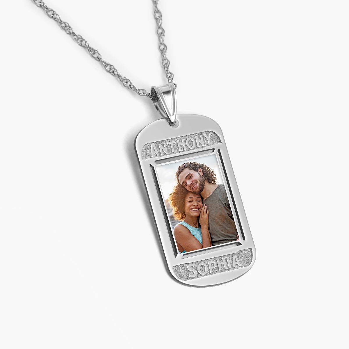 Dog Tag with 2 Names Etched