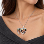 Oval Photo Locket - on model