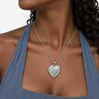 Oval Photo Locket - on model
