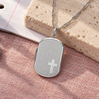 Cross Dogtag Photo Locket - lifestyle