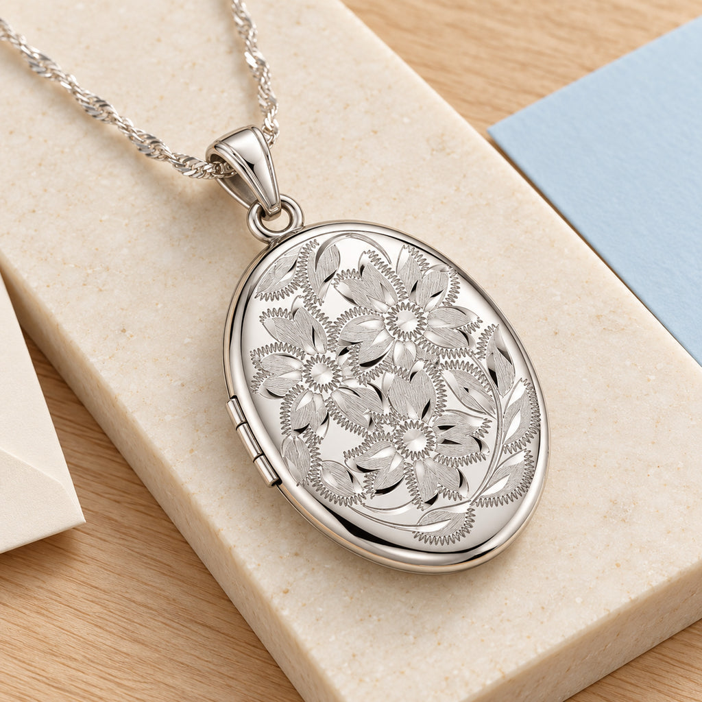 Large Oval Photo Locket - lifestyle