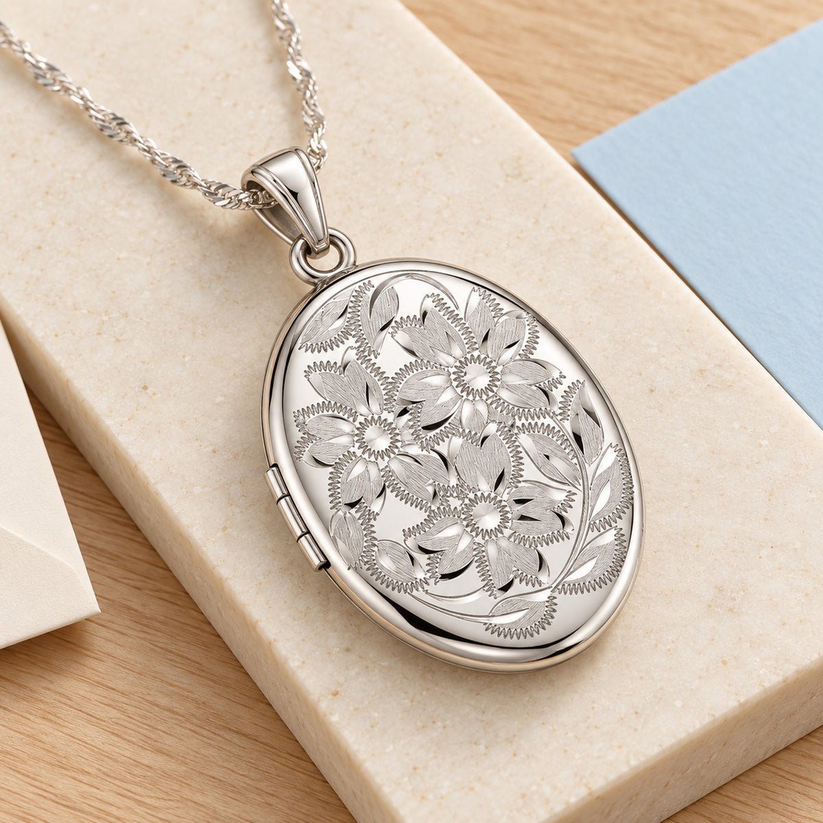 Large Oval Photo Locket - lifestyle