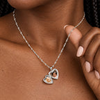 Small Heart Photo Locket - on model
