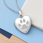 Cats Paw Print Heart Photo Locket - lifestyle