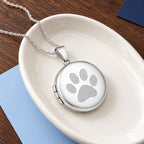 Dog Paw Print Round Photo Locket - lifestyle