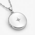 Diamond Round Photo Locket