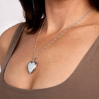 Heart Four Photo Locket - on model