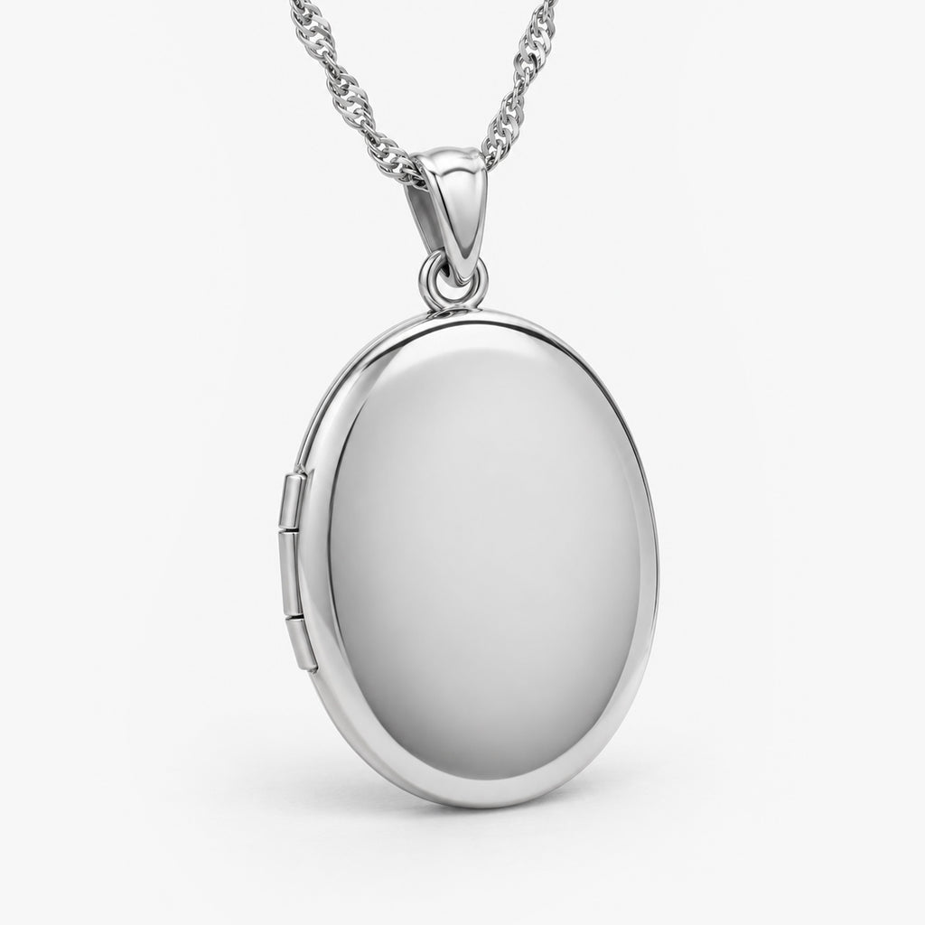 Plain Oval Photo Locket