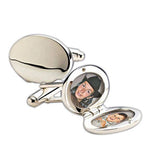 Oval Photo Locket Cufflinks