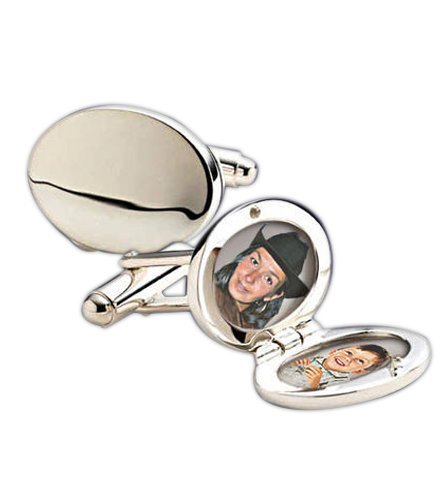 Oval Photo Locket Cufflinks