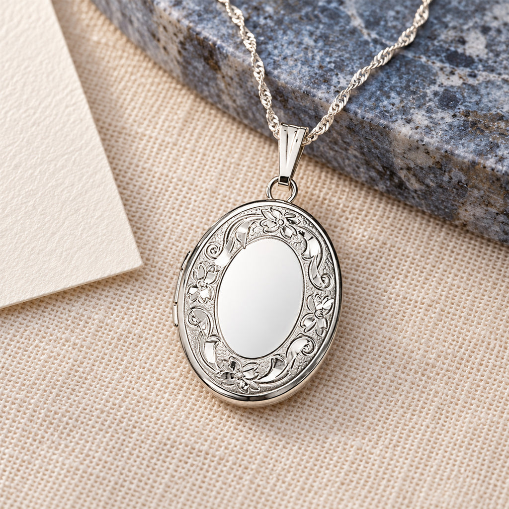 Oval Small Photo Locket - lifestyle
