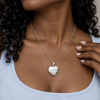 Mom Sweetheart Photo Locket - on model