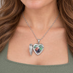 Mom Sweetheart Photo Locket - on model