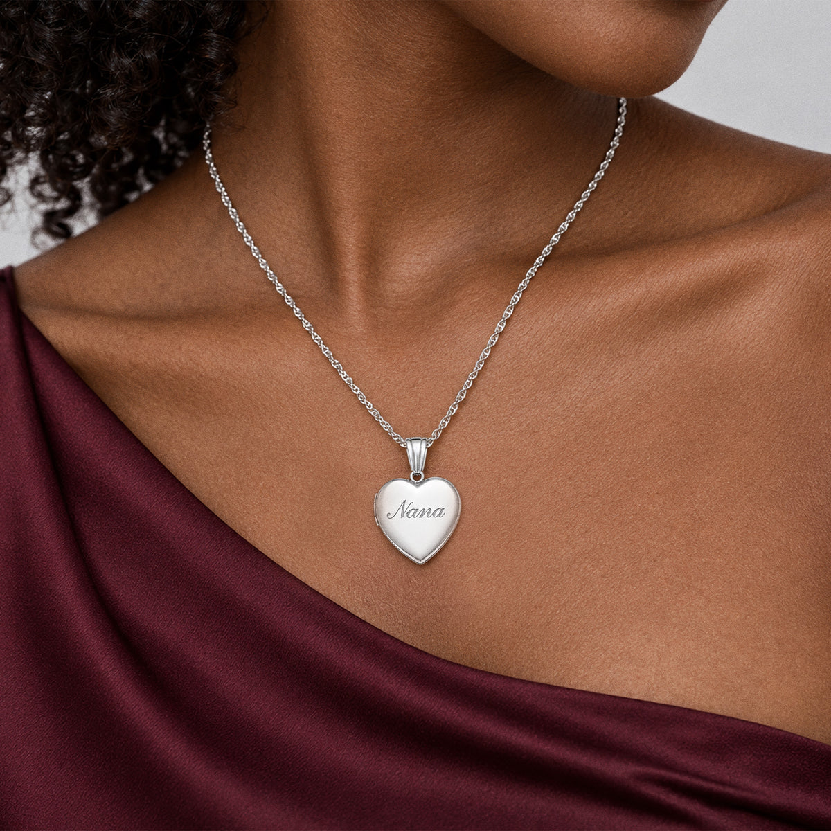 Nana Sweetheart Photo Locket - on model