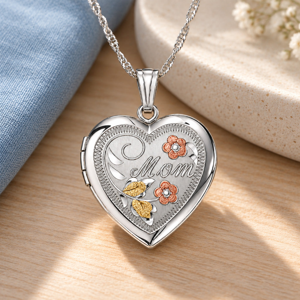 Mom Heart Photo Locket - lifestyle