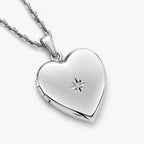 Diamond Heart Photo Locket