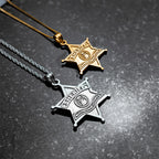 Sheriff star badge pendants displayed on a dark background (PG71204, secondary photo 2)