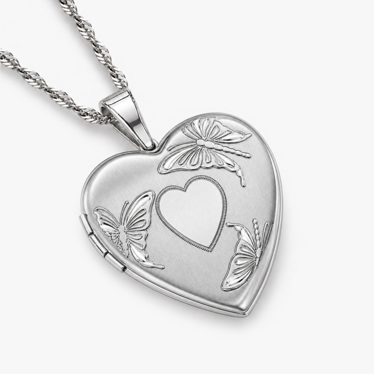 Butterfly Heart Photo Locket