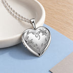 Floral Vine Heart Photo Locket - lifestyle