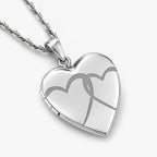 Interlocking Hearts Heart Photo Locket