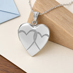 Interlocking Hearts Heart Photo Locket - lifestyle