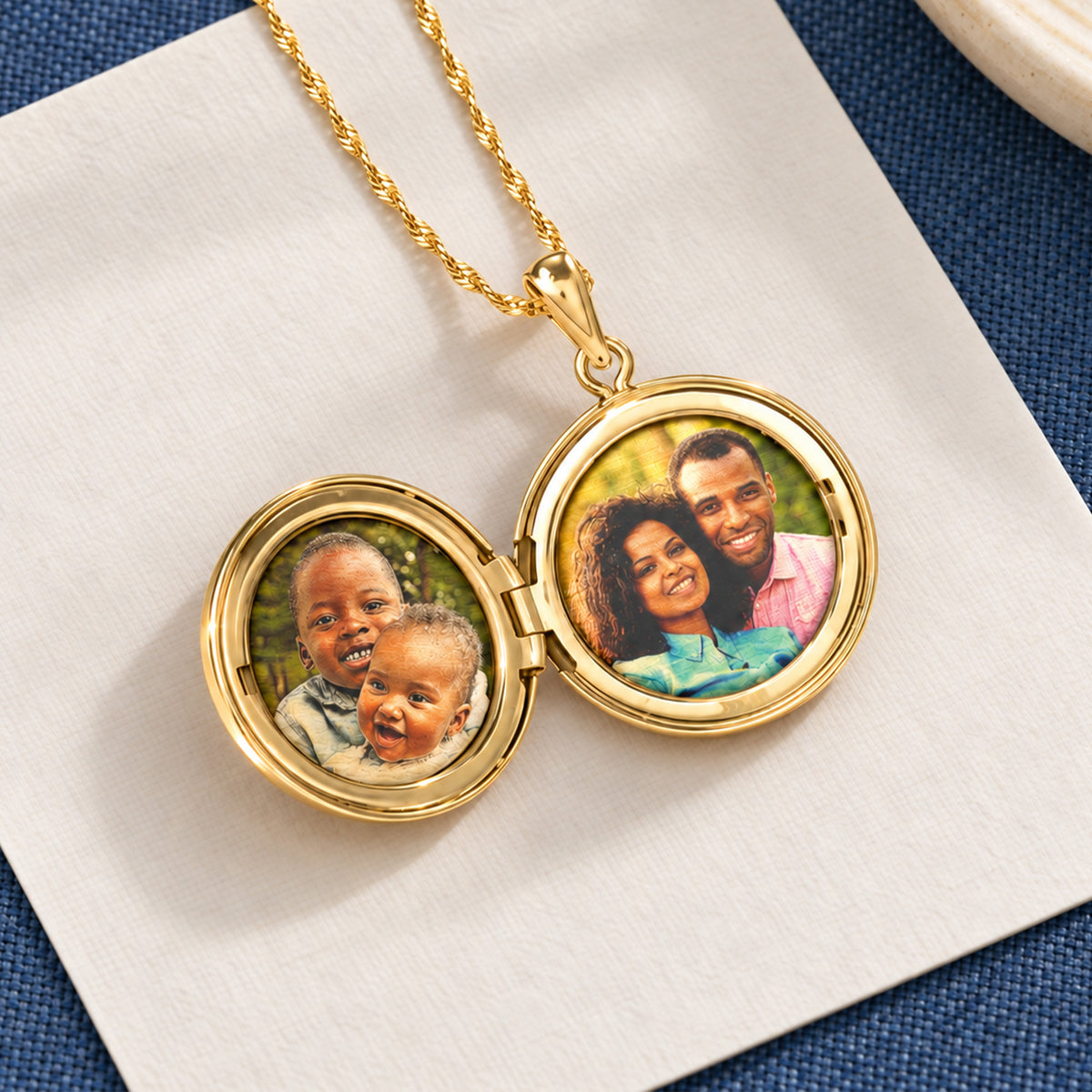 Build Your Own 2-Photo Round Locket - lifestyle
