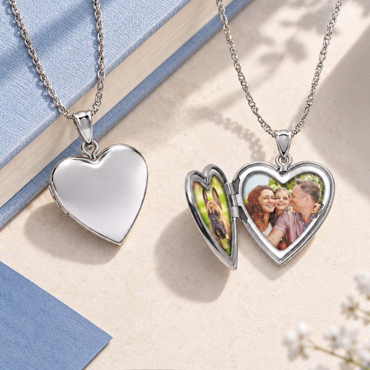 Build Your Own 2-Picture Sterling Silver Heart Locket - lifestyle