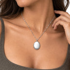 Build Your Own 4 or Four Picture Oval Locket - on model