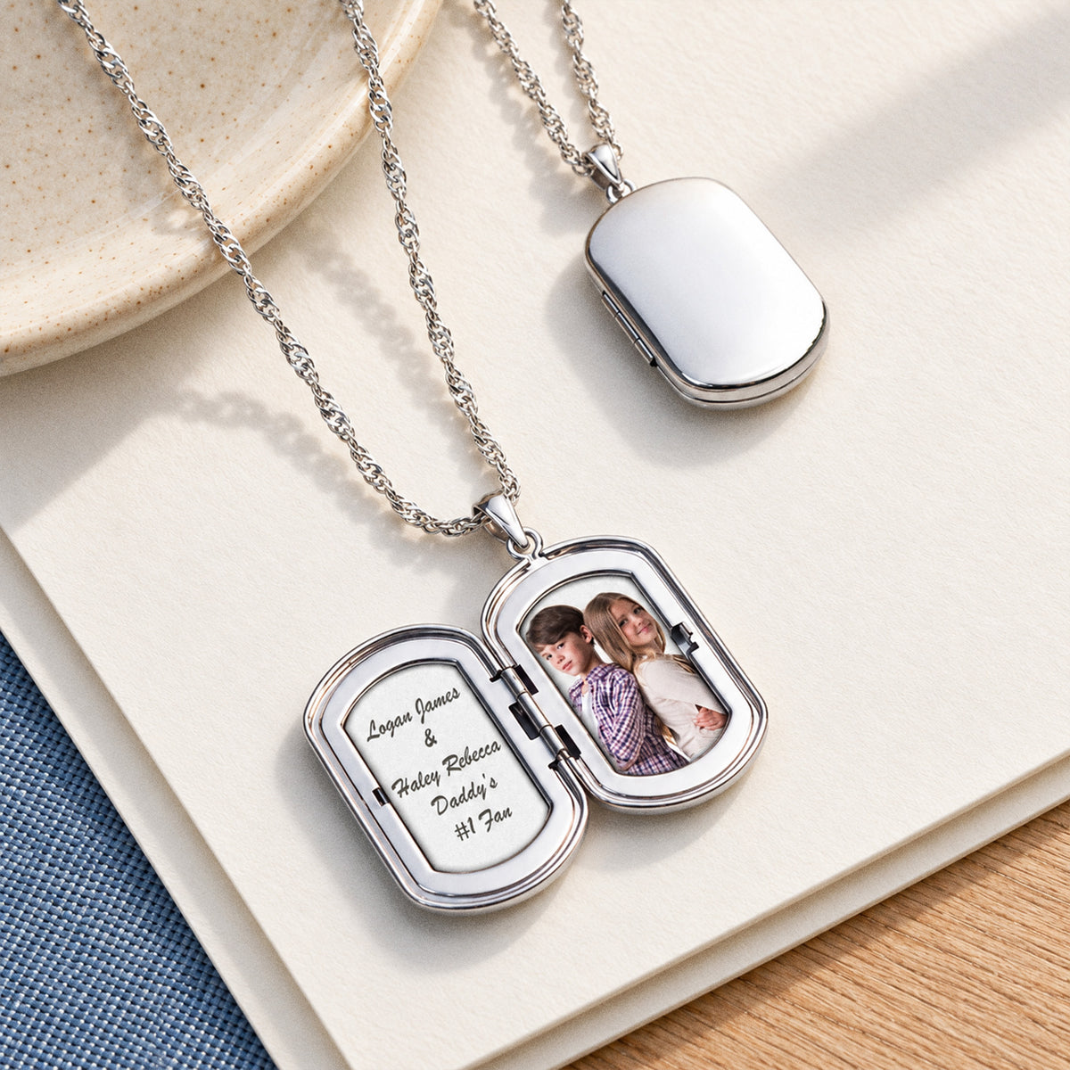 Build Your Own- 2-Picture Dog Tag Locket - lifestyle