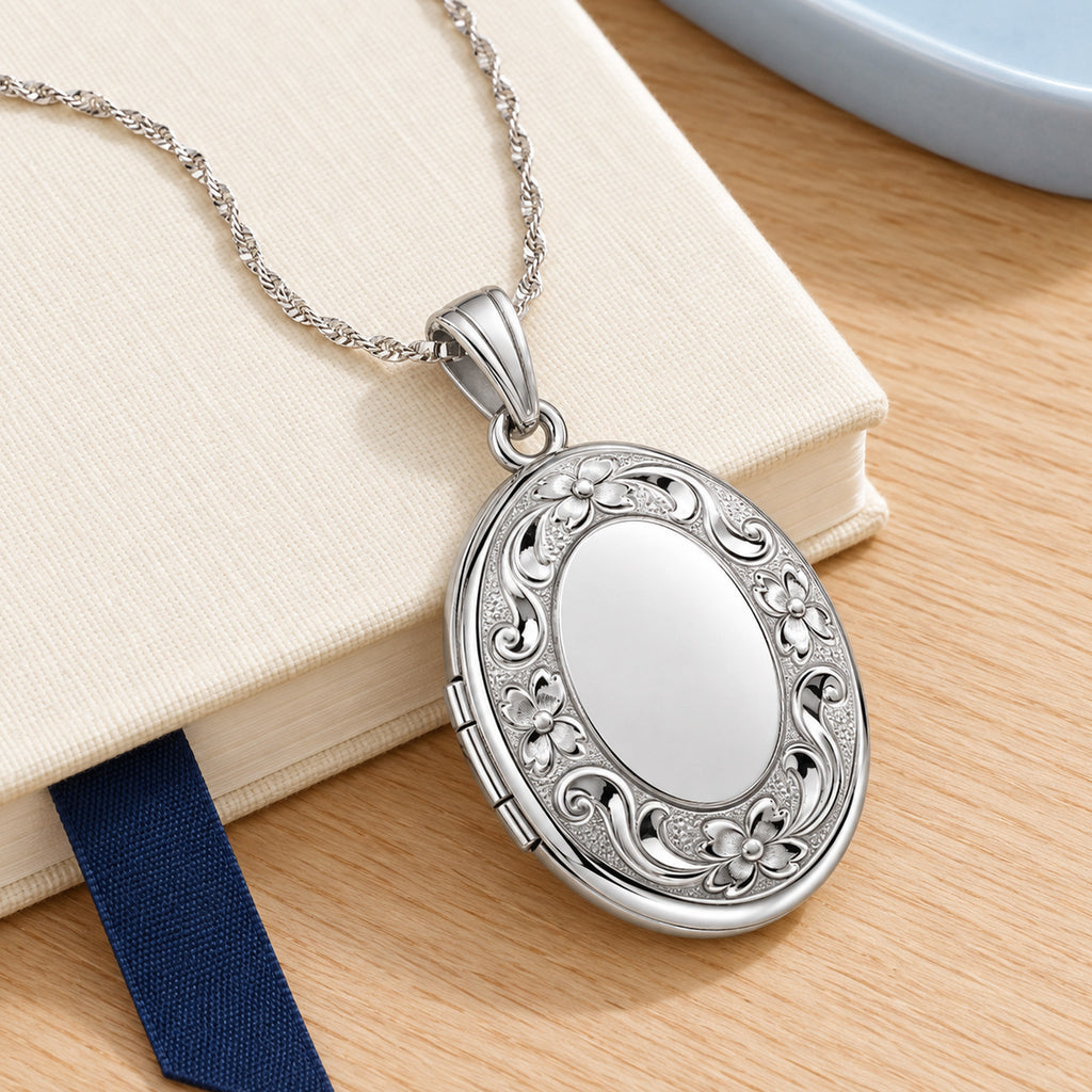 Small Oval Photo Locket - lifestyle