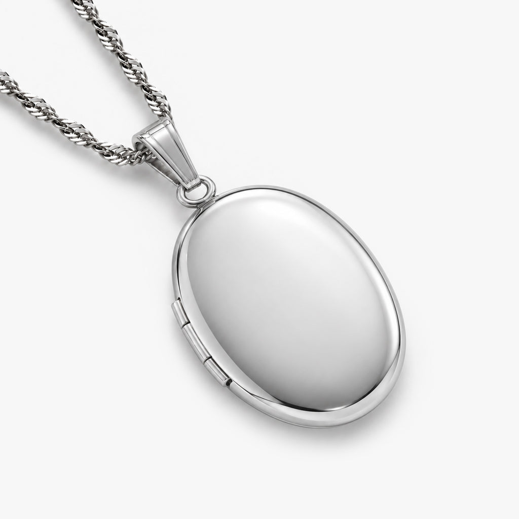 Plain Oval Photo Locket