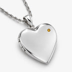 Birthstone Heart Photo Locket