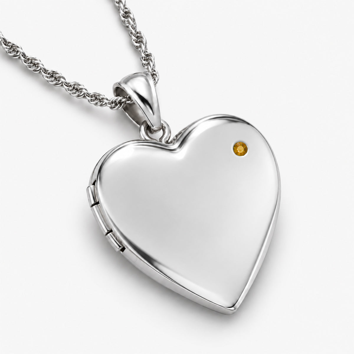 Birthstone Heart Photo Locket