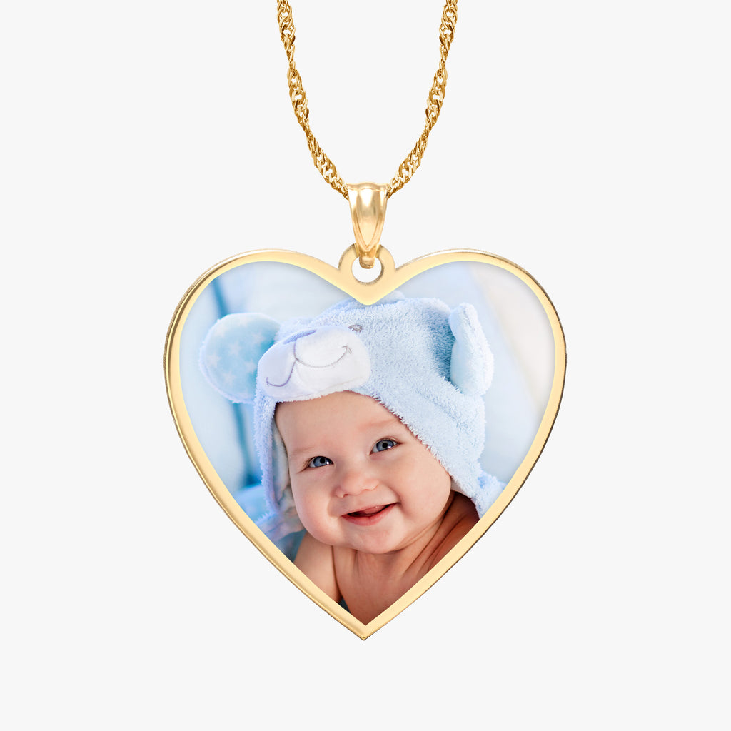 Heart with Border Photo Pendant Charm
