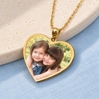 Heart with Border Photo Pendant Charm - lifestyle
