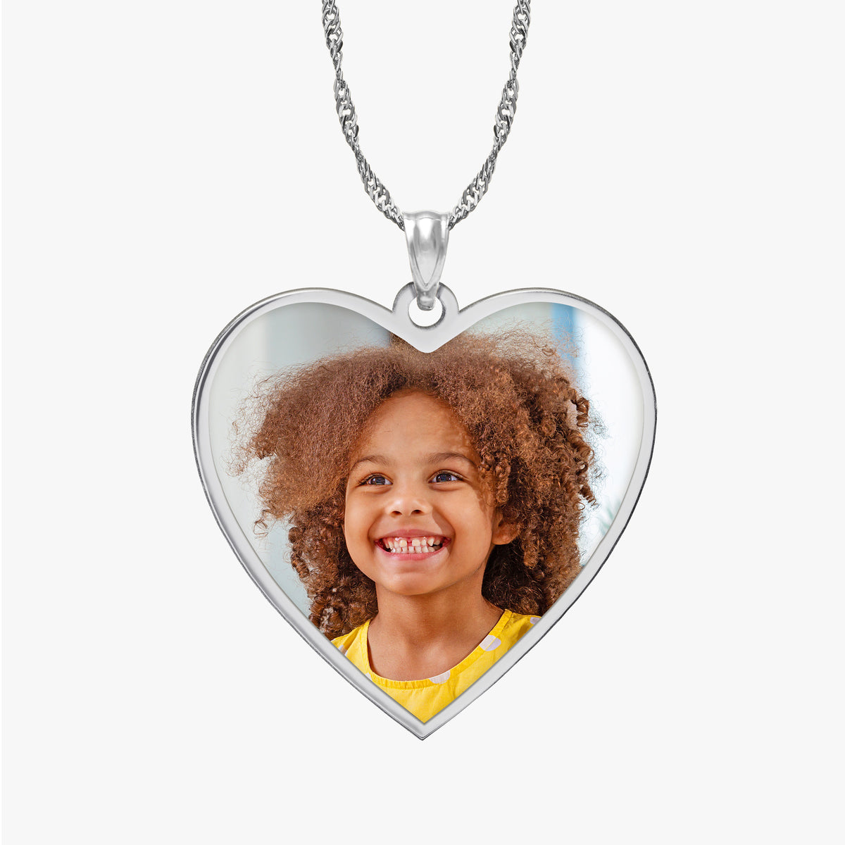 Heart with Border Photo Pendant Charm